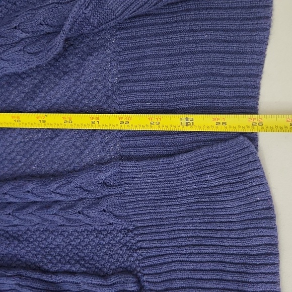 SO Cardigan Sweater Size XL Waffel Knit Navy Blue Light Weight Y2K - Picture 8 of 10